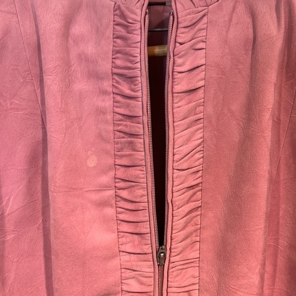 Tan JAY Mauve Blazer Size 16 Zipper Side Pockets - Picture 2 of 11